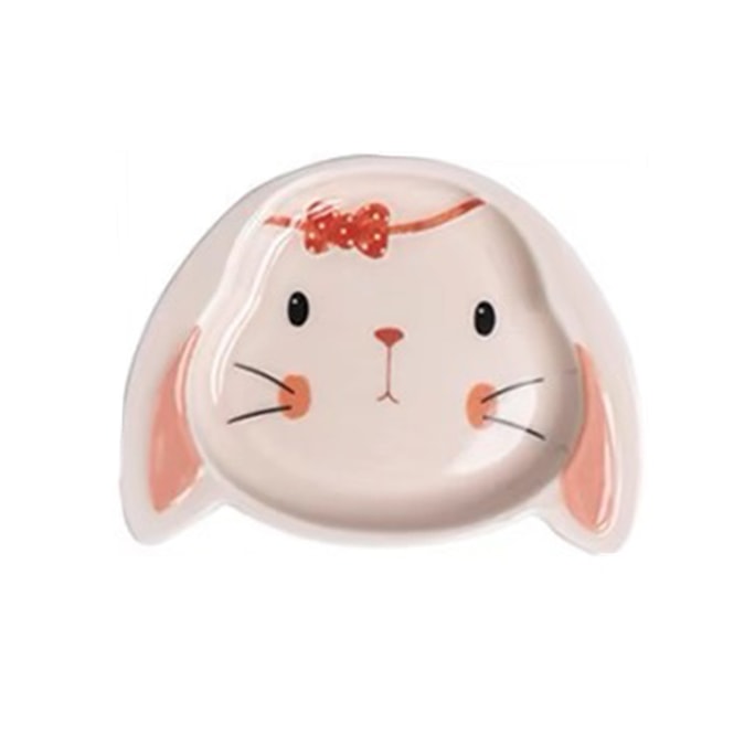 PEAULEY  Pretty Bunny Ceramic Saucer 1 each