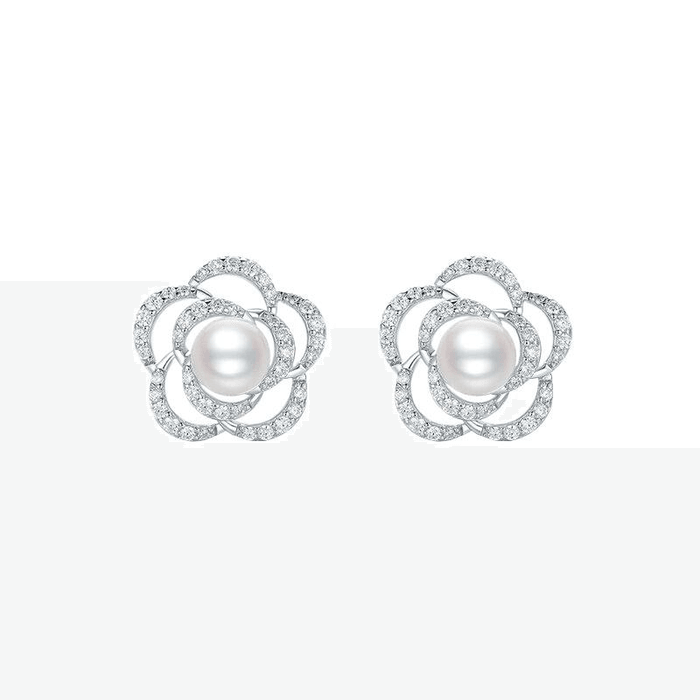 [중국 직배송] 차우 상상 장미 귀걸이, 스터드형, 꽃 귀걸이, 고급스럽고 독특한 스타일, 여성의 날에 여자친구에게 선물하기 딱 좋아요 *1개