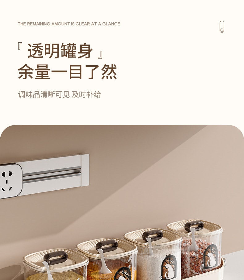 FaSoLa Life 調味料盒 一體多格 家用高階塑膠 收納盒 3格