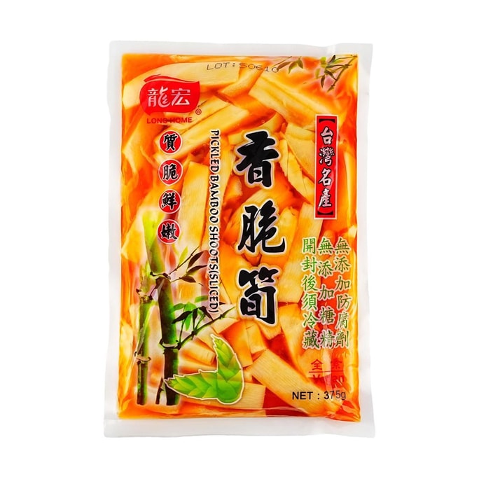 龙宏 香脆笋片 即食下饭菜竹笋片咸菜 375g【全素】【无防腐剂糖精】【台湾名产】