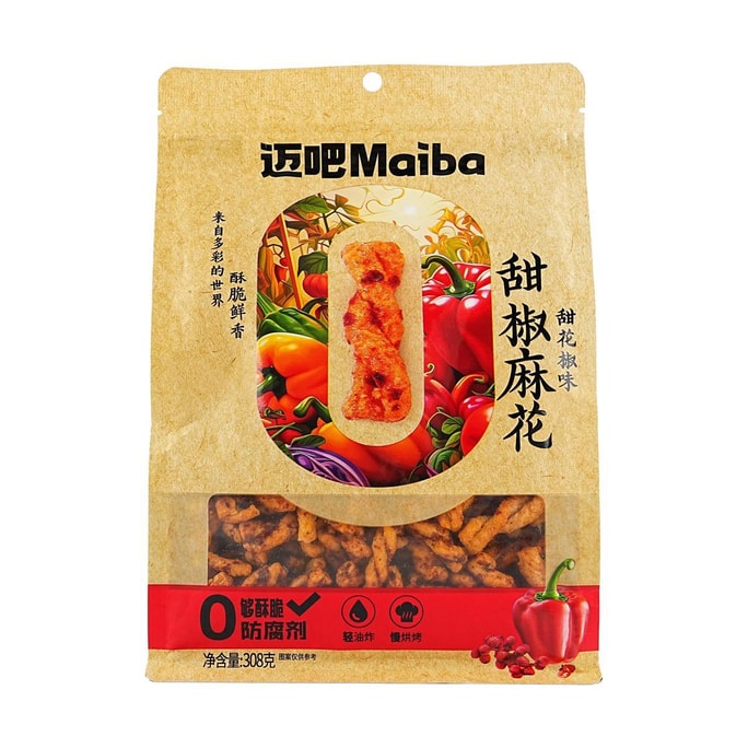 迈吧 甜椒麻花 甜花椒味 308g