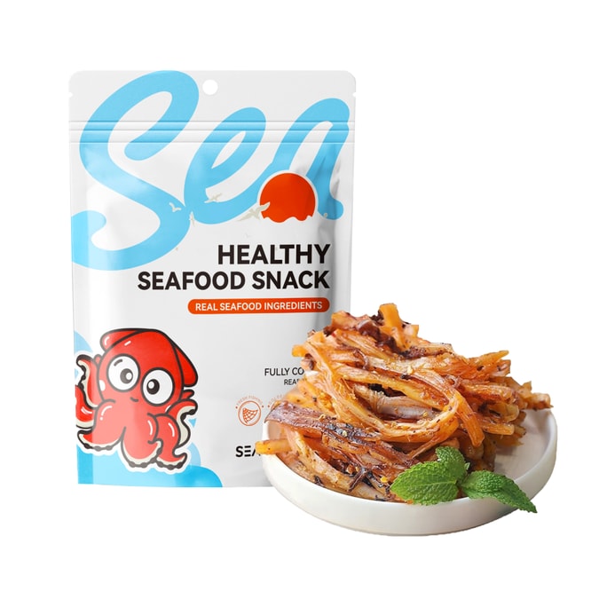 Bake Squid strips Give gifts Tear by hand grill Slightly spicy Iron plate squid Seafood snack spicy flavor 80g