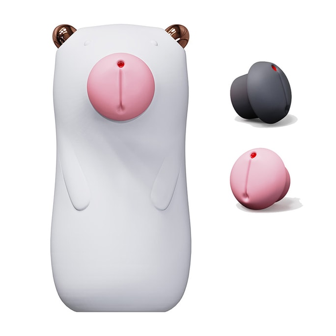日本ナミヤビッグクマ吸引振動マッサージャー女性の大人のおもちゃ大人の製品白 1 ピース