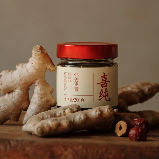 Huai Ginger Date Paste, Brown Sugar Goji Ginger Jujube Paste,7.05oz【Healthy And No Additives】