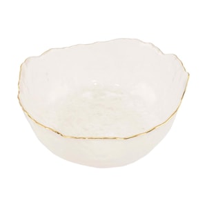 川岛屋 描金玻璃碗 沙拉碗水果碗店 甜品酸奶碗 650ml 小号