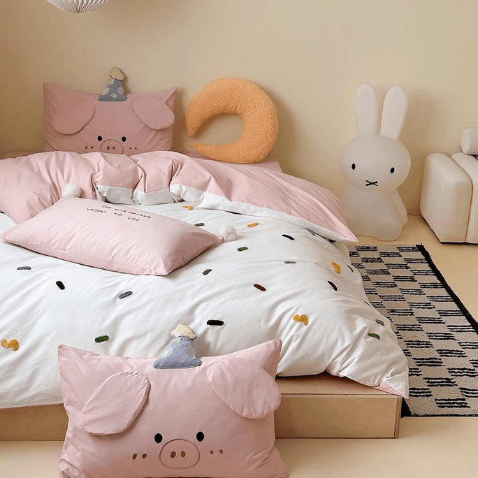 Sugar Fluff Bedding Set Twin Size Piggy