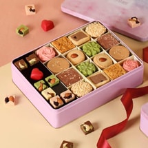 享受時 心悅於你 巧克力曲奇餅乾禮盒 13味 368g【燕麥咖啡味+果仁味+玫瑰味+抹茶味+可可味+萌托斯味+葡萄味+杏仁果乾抹茶巧克力+焦糖核桃巧克力+巴旦木蔓越莓巧克力+南瓜子腰牛奶巧克力+夏威夷果白果巧克力】