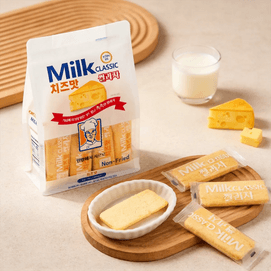 MILK CLASSIC 牛奶米饼 芝士味 240g【健康非油炸】【醇厚芝香 蓬松酥脆】【韩国爆火零食】