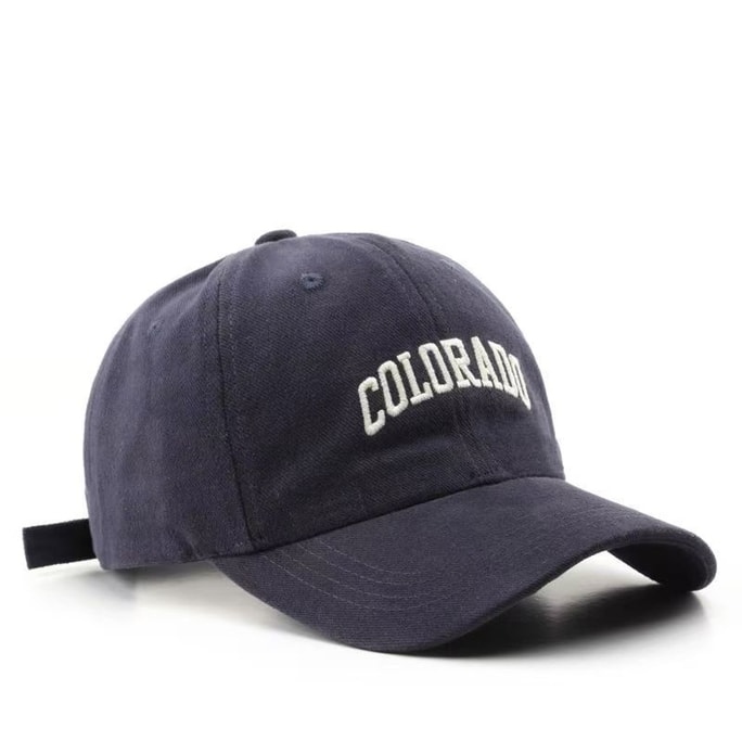 2025 New Style Letter Embroidered Baseball Cap For Men And Women Sun Protection All-match Navy Blue Adjustable 1 piece