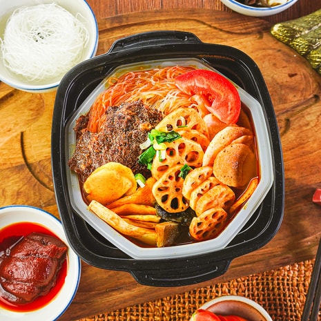 Self Heating Hot Pot Combo Set no Electric Hotpot Self Cooking Instant  Ramen Noodle Soup Base Spicy Camping Party Snacks Food (Hotpot Combo [A]