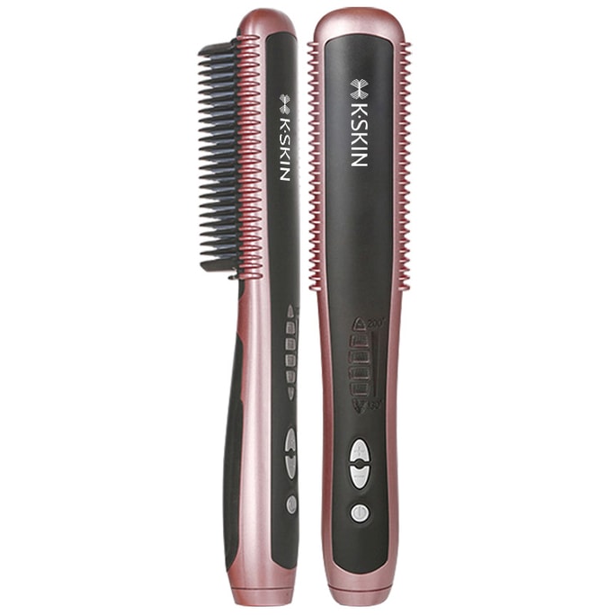 K·SKIN Hair Straightener Comb 2 in 1 Multi Function Hair Curler & Straightener Brush KD388A 1 pcs