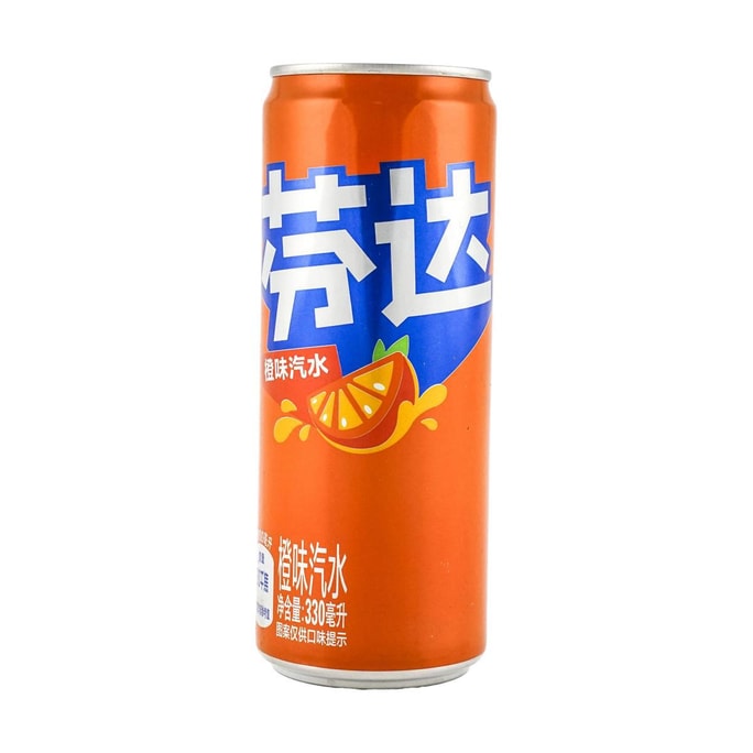 大陆版可口可乐 芬达 橙味汽水 罐装 330ml