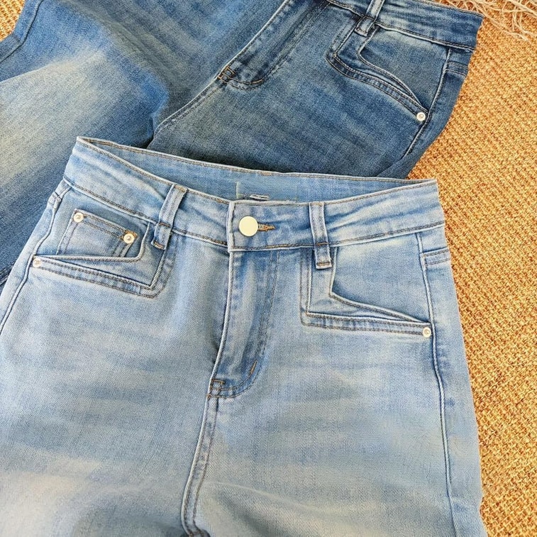 【加拿大直郵】 加拿大 SCENARIO 天際線顯腿長高腰微喇牛仔褲 S-M碼 淺藍色 淺藍色 M 3