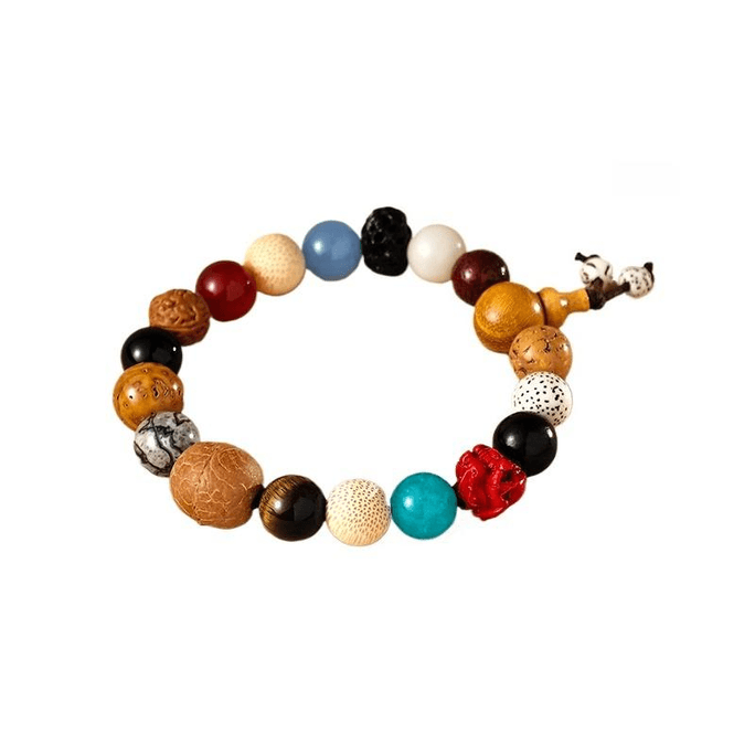 【中国直邮】 灵隐祈福 十八籽生肖手链菩提手串四代新多宝 马 14-16cm