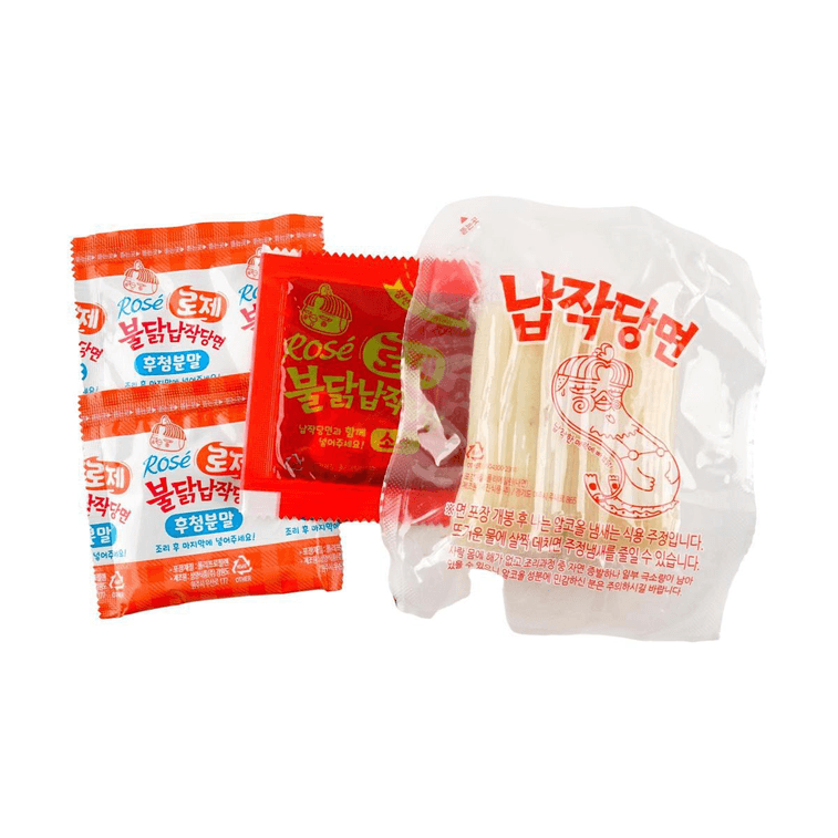 ブルダック ヌードル ワイドグラス、ローズホットチキン味、ボウル 5.98 オンス 16