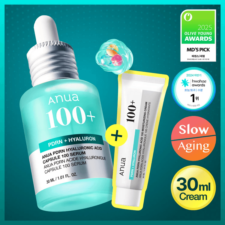 韓国直送】韓国 ANUA PDRN ヒアルロン酸カプセル 100 美容液 30ml 