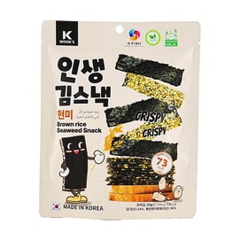 K Wook's Brown Rice Seaweed Snack 0.7 oz