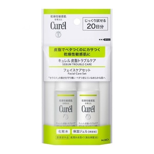 日本 KAO 花王 花王 花王 Curél珂润 脂質コントロール保湿フェイスケア20日間トライアルセット (化粧水*30ml + 保湿ジェル*30ml) 1セット