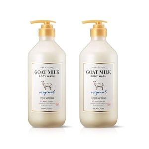  ShowerMate - Premium Goat Milk Original Body Wash (27 fl Oz/800 ml Pack Of 2)