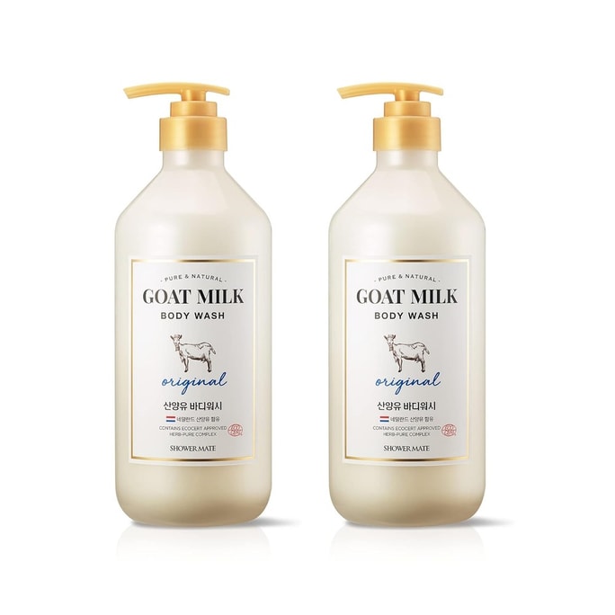 ShowerMate - Premium Goat Milk Original Body Wash (27 fl Oz/800 ml Pack Of 2)