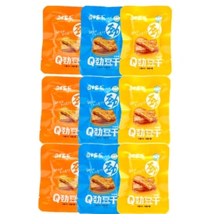 Return to Hometown Village Ningxia Halal Bean Curd【Hui Ethnic Snack】Barbecue Flavor*3 Five-Spice Flavor*3 Spicy & Numbing Flavor*3 Total 9 Packs