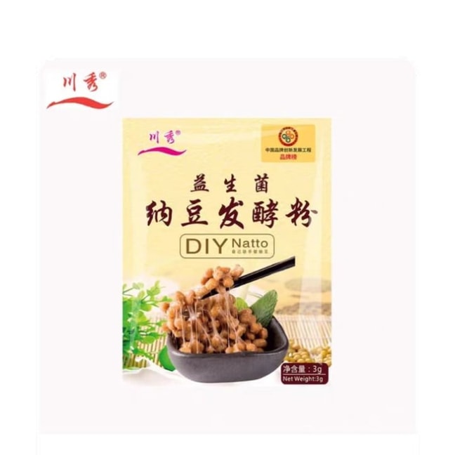 川秀 纳豆菌益生菌粉发酵剂纳豆激酶纳豆粉纳豆发酵菌种【 内10小包】3g*1包