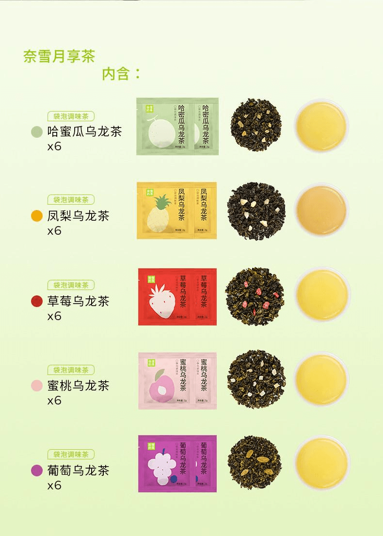 【中国直邮】 奈雪的茶 果香月享茶 30袋/盒