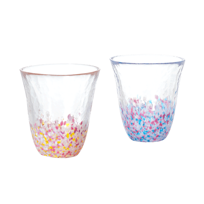 ISHIZUKA GLASS 石塚硝子||津轻 玻璃樱花油菜花晴空玻璃杯2只套装  FS-62509||1套