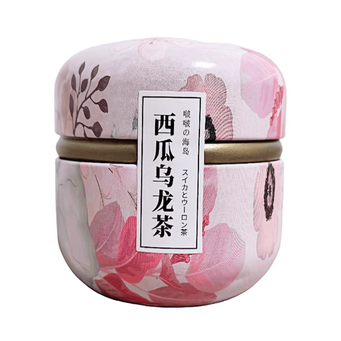 【春夏到来、喉の渇きを癒し、脂っこさを和らげる】ボボ島スイカウーロン茶小缶入り爽やかで甘いメロンの香りいっぱいの純粋なウーロン茶唇と歯に10小袋50g