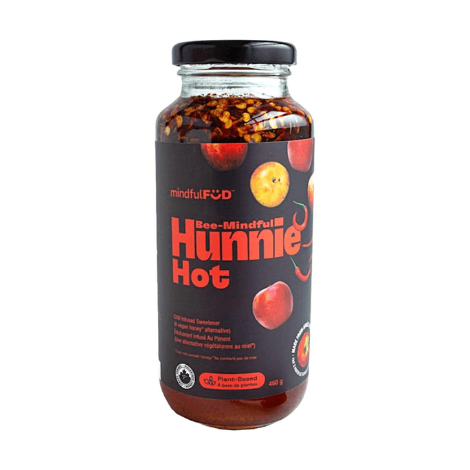 Bee-Mindful Hunnie Hot Chili Infused Sweetener 16.23oz 【Vegan Honey Alternative】【Made From Organic Apples】