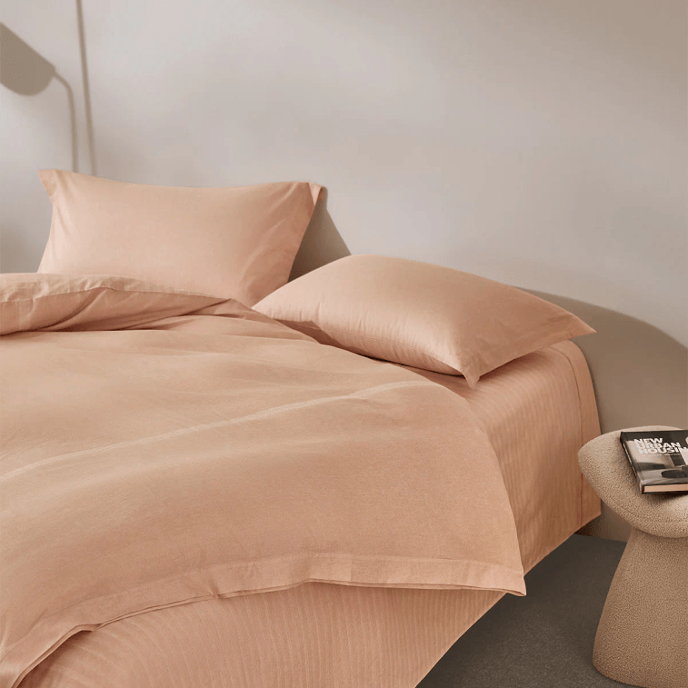 【중국 직송】 루오라이 홈텍스타일 봄여름 신상품 순면 4종 세트 순면 60매 초소프트 U 이지 퀼트 커피/4세트(플랫 싱글)/킹사이즈/220*250 8