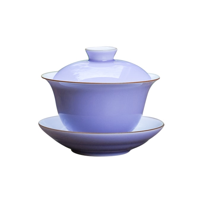 Purple Porcelain Gaiwan  Gongfu Tea Teaware 1 set