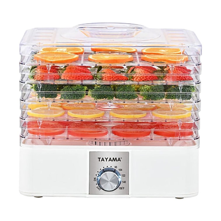 TAYAMA 5-Stackable Clear Trays Food Dehydrator 4