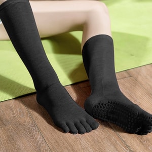 New Long Yoga Anti Slip Socks Black M