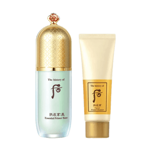 韩国THE HISTORY OF WHOO后 拱辰享美妆前乳礼盒 保湿妆前隔离 隐形毛孔 提亮肤色 40ml+洁面40ml