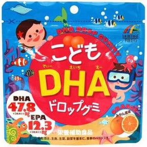 [일본 직배송] 유니마트 어린이용 DHA 구미 90알 오렌지맛