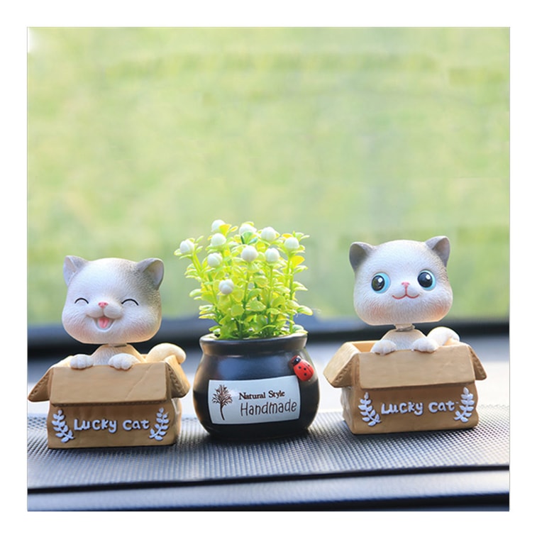 【中国直邮】 RAMBLE 车载摇头摆件 喵小乐A款 呆萌幸运猫 4