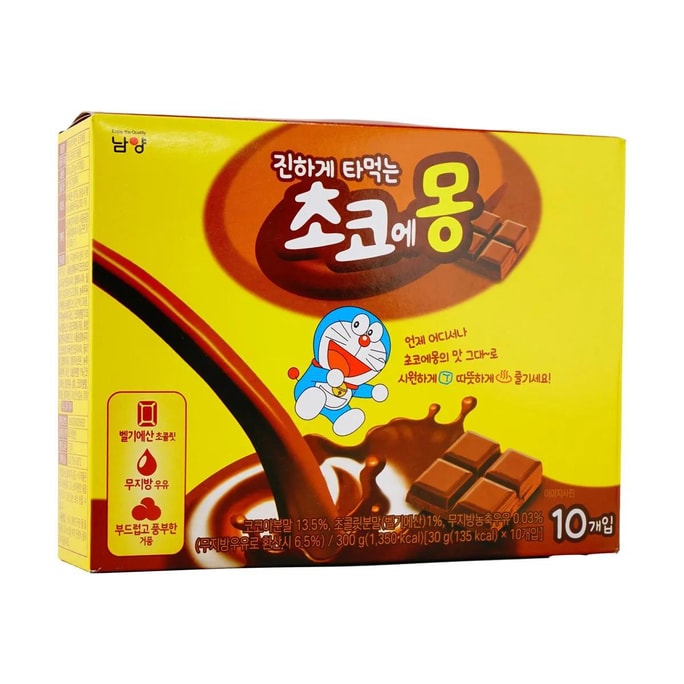 韩国南阳 哆啦A梦 巧克力热可可速溶饮料 300g