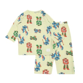 Kid’s Tencel 3/4 Sleeve Pajamas - Robot,110