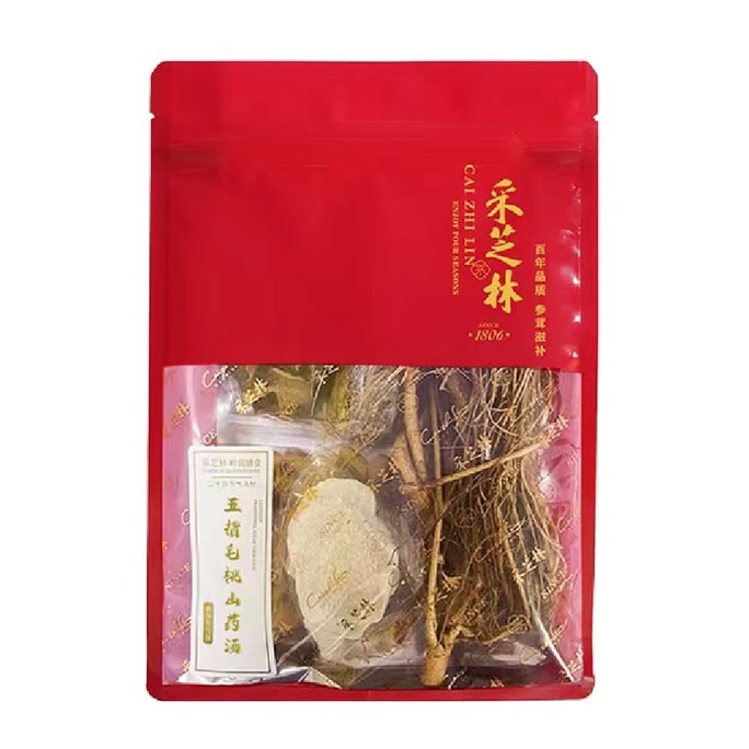 Cai Zhi Lin Five Fingers Peach Yam Soup Soup Kit Single-serving Medicinal Diet Nourishing Soup 98g