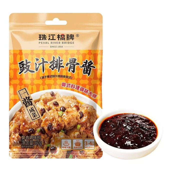 펄리버브릿지 브랜드 광둥식 블랙빈 소스 (돼지갈비용, 60g x 1봉)