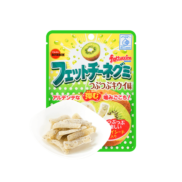 ブルボン フェットチーネグミ キウイ果肉味 47g - Yami