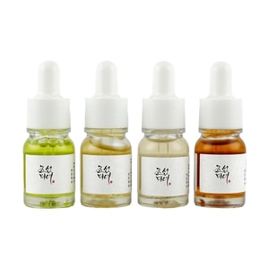한방 브라이트닝 & 리페어 세럼 세트: 프로폴리스, 인삼 달팽이, 녹차, 미강유 0.5 fl.oz*4