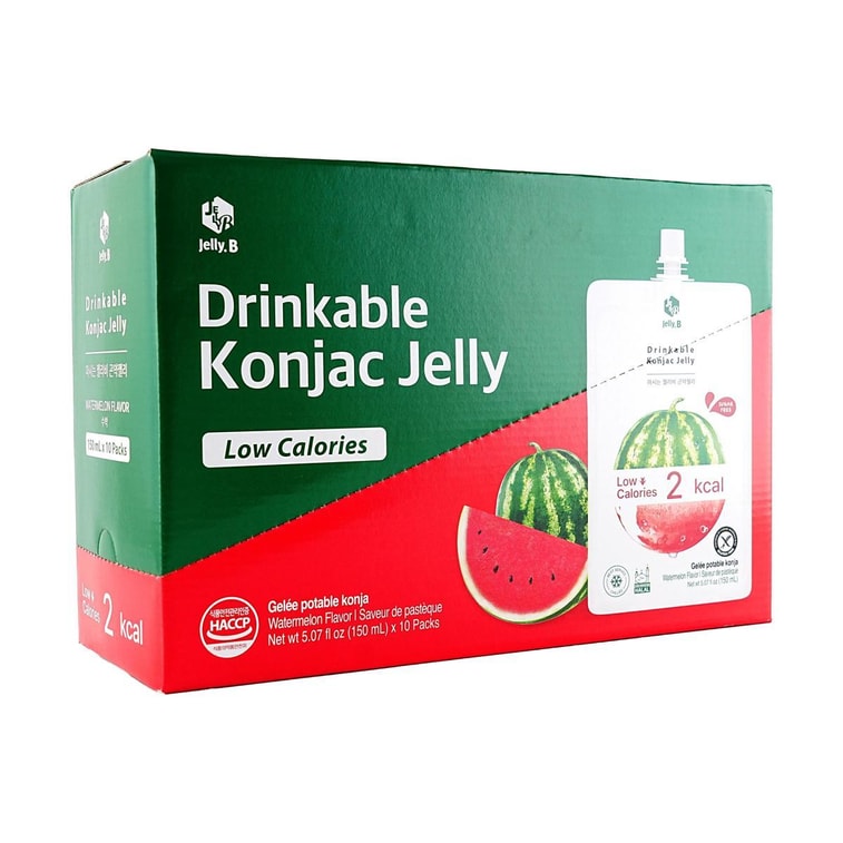 Konjac Jelly, Watermelon, 5.07 fl oz.*10pcs - Sugar-Free Zero Calorie & Low-Fat Satiety Snack 5