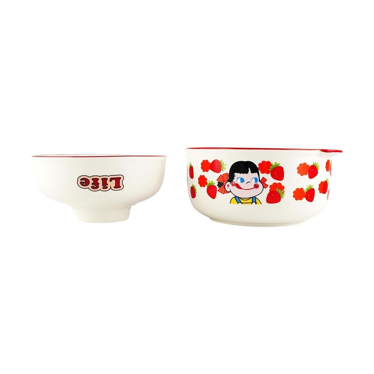 Ramen Bowl, Strawberry Girl, Two sets bowl:, 25.4 fl oz + 16.9 fl oz 6