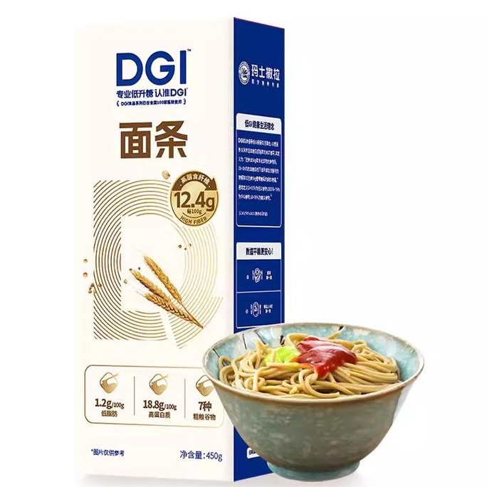 [중국 직배송] DGI 저칼로리 면 450g/박스 저지방 식품 통곡물 통곡물 메밀면 0배를 든든하게 채워주는 식사대용면