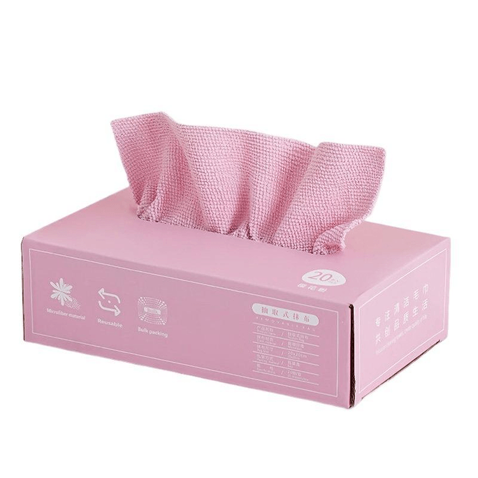 Lazy cloth kitchen disposable washable wet dry dual-use color random 20 draws/box