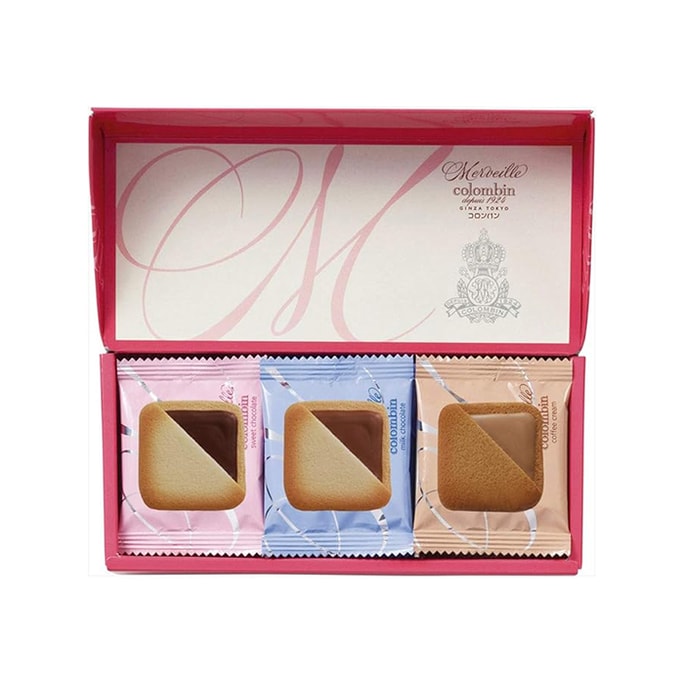 【日本直邮】 日本 COLOMBIN 银座 巧克力夹心饼干 15枚