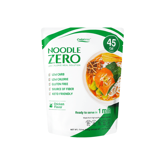 【浓香汤汁】Noodle Zero 魔芋面 原盅炖鸡味 220g【低卡低碳水】【热水泡过后即食 可做拌面】