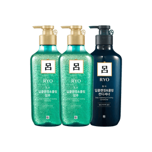 Scalp Deep Cleansing Shampoo 18.6 fl oz x 2 bottles + Conditioner 18.6 fl oz x 1 bottle